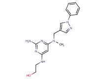 2-[(2-amino-6-{methyl[(1-phenyl-1H-pyrazol-4-yl)methyl]amino}-4-pyrimidinyl)amino]ethanol