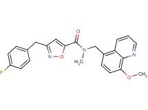 3-(4-fluorobenzyl)-N-[(8-methoxy-5-quinolinyl)methyl]-N-methyl-5-isoxazolecarboxamide