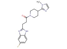 5-fluoro-2-{3-[4-(1-methyl-1H-imidazol-2-yl)-1-piperidinyl]-3-oxopropyl}-1H-benzimidazole