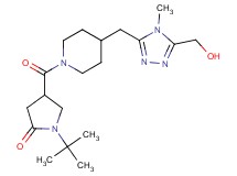 1-tert-butyl-4-[(4-{[5-(hydroxymethyl)-4-methyl-4H-1,2,4-triazol-3-yl]methyl}piperidin-1-yl)carbonyl]pyrrolidin-2-one