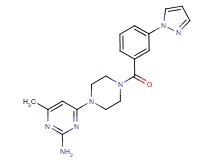 4-methyl-6-{4-[3-(1H-pyrazol-1-yl)benzoyl]-1-piperazinyl}-2-pyrimidinamine