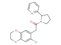2-{1-[(7-chloro-2,3-dihydro-1,4-benzodioxin-6-yl)acetyl]-2-pyrrolidinyl}pyridine