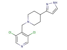 3,5-dichloro-4-{[4-(1H-pyrazol-3-yl)piperidin-1-yl]methyl}pyridine