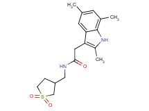 N-[(1,1-dioxidotetrahydro-3-thienyl)methyl]-2-(2,5,7-trimethyl-1H-indol-3-yl)acetamide