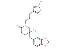 1-[3-(2-amino-1,3-thiazol-4-yl)propyl]-5-(1,3-benzodioxol-5-ylmethyl)-5-methylpiperidin-2-one