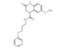 6-methoxy-2-oxo-N-[3-(3-pyridinyloxy)propyl]-1,2,3,4-tetrahydro-4-quinolinecarboxamide