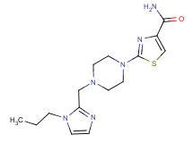 2-{4-[(1-propyl-1H-imidazol-2-yl)methyl]piperazin-1-yl}-1,3-thiazole-4-carboxamide