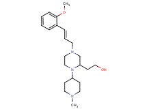 2-[4-[(2E)-3-(2-methoxyphenyl)-2-propen-1-yl]-1-(1-methyl-4-piperidinyl)-2-piperazinyl]ethanol