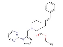 ethyl 3-[(2E)-3-phenyl-2-propen-1-yl]-1-{[1-(2-pyrimidinyl)-1H-pyrrol-2-yl]methyl}-3-piperidinecarboxylate