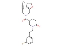 N-2-butyn-1-yl-1-[2-(3-fluorophenyl)ethyl]-N-(2-furylmethyl)-6-oxo-3-piperidinecarboxamide