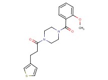 1-(2-methoxybenzoyl)-4-[3-(3-thienyl)propanoyl]piperazine