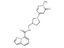 N-{[1-(1-methyl-6-oxo-1,6-dihydro-4-pyridazinyl)-3-pyrrolidinyl]methyl}pyrazolo[1,5-a]pyridine-7-carboxamide