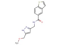 N-{[5-(methoxymethyl)-1H-pyrazol-3-yl]methyl}-1-benzothiophene-5-carboxamide