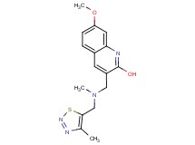 7-methoxy-3-({methyl[(4-methyl-1,2,3-thiadiazol-5-yl)methyl]amino}methyl)-2-quinolinol