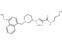 N-(3-hydroxypropyl)-1-{1-[(4-methoxy-1-naphthyl)methyl]-3-piperidinyl}-1H-1,2,3-triazole-4-carboxamide