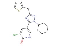 3-chloro-5-[1-cyclohexyl-3-(2-thienylmethyl)-1H-1,2,4-triazol-5-yl]pyridin-2(1H)-one