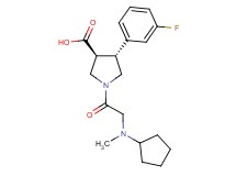 (3S*,4R*)-1-(N-cyclopentyl-N-methylglycyl)-4-(3-fluorophenyl)-3-pyrrolidinecarboxylic acid