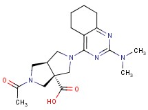 (3aR*,6aR*)-2-acetyl-5-[2-(dimethylamino)-5,6,7,8-tetrahydroquinazolin-4-yl]hexahydropyrrolo[3,4-c]pyrrole-3a(1H)-carboxylic acid