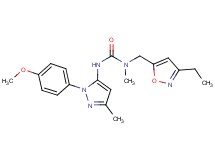 N-[(3-ethylisoxazol-5-yl)methyl]-N'-[1-(4-methoxyphenyl)-3-methyl-1H-pyrazol-5-yl]-N-methylurea