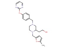 2-{1-[(5-methyl-2-furyl)methyl]-4-[4-(2-pyrimidinyloxy)benzyl]-2-piperazinyl}ethanol