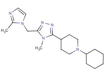 1-cyclohexyl-4-{4-methyl-5-[(2-methyl-1H-imidazol-1-yl)methyl]-4H-1,2,4-triazol-3-yl}piperidine