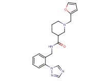 1-(2-furylmethyl)-N-[2-(1H-1,2,4-triazol-1-yl)benzyl]-3-piperidinecarboxamide