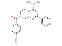 4-{[4-(dimethylamino)-2-(4-pyridinyl)-5,8-dihydropyrido[3,4-d]pyrimidin-7(6H)-yl]carbonyl}benzonitrile