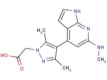 {3,5-dimethyl-4-[6-(methylamino)-1H-pyrrolo[2,3-b]pyridin-4-yl]-1H-pyrazol-1-yl}acetic acid