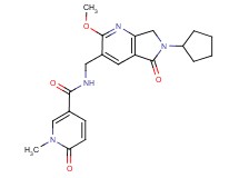 N-[(6-cyclopentyl-2-methoxy-5-oxo-6,7-dihydro-5H-pyrrolo[3,4-b]pyridin-3-yl)methyl]-1-methyl-6-oxo-1,6-dihydropyridine-3-carboxamide