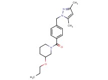 1-{4-[(3,5-dimethyl-1H-pyrazol-1-yl)methyl]benzoyl}-3-propoxypiperidine
