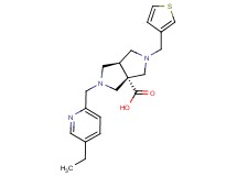 (3aR*,6aR*)-2-[(5-ethylpyridin-2-yl)methyl]-5-(3-thienylmethyl)hexahydropyrrolo[3,4-c]pyrrole-3a(1H)-carboxylic acid