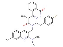 N-{[2-(dimethylamino)-7-methyl-3-quinolinyl]methyl}-N-[2-(4-fluorophenyl)ethyl]-2-(4-oxo-3,4-dihydro-1-phthalazinyl)propanamide