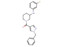 1-[(1-benzyl-1H-pyrazol-4-yl)carbonyl]-N-(3-fluorophenyl)-3-piperidinamine