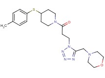 4-{[1-(3-{4-[(4-methylphenyl)thio]-1-piperidinyl}-3-oxopropyl)-1H-tetrazol-5-yl]methyl}morpholine