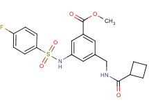 methyl 3-{[(cyclobutylcarbonyl)amino]methyl}-5-{[(4-fluorophenyl)sulfonyl]amino}benzoate
