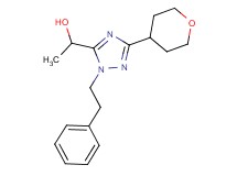 1-[1-(2-phenylethyl)-3-(tetrahydro-2H-pyran-4-yl)-1H-1,2,4-triazol-5-yl]ethanol