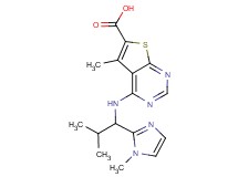 5-methyl-4-{[2-methyl-1-(1-methyl-1H-imidazol-2-yl)propyl]amino}thieno[2,3-d]pyrimidine-6-carboxylic acid