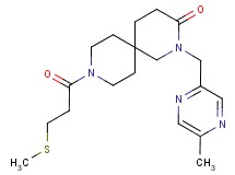 2-[(5-methylpyrazin-2-yl)methyl]-9-[3-(methylthio)propanoyl]-2,9-diazaspiro[5.5]undecan-3-one