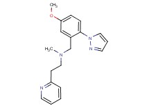 N-[5-methoxy-2-(1H-pyrazol-1-yl)benzyl]-N-methyl-2-pyridin-2-ylethanamine