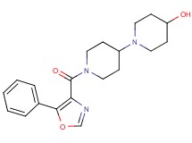 1'-[(5-phenyl-1,3-oxazol-4-yl)carbonyl]-1,4'-bipiperidin-4-ol