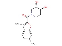 (3S*,4S*)-1-[(3,6-dimethyl-1-benzofuran-2-yl)carbonyl]piperidine-3,4-diol