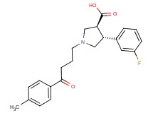 (3S*,4R*)-4-(3-fluorophenyl)-1-[4-(4-methylphenyl)-4-oxobutyl]pyrrolidine-3-carboxylic acid
