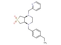 (4aS*,7aR*)-1-(4-ethylbenzyl)-4-(2-pyridinylmethyl)octahydrothieno[3,4-b]pyrazine 6,6-dioxide