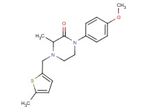 1-(4-methoxyphenyl)-3-methyl-4-[(5-methyl-2-thienyl)methyl]-2-piperazinone