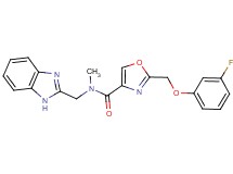 N-(1H-benzimidazol-2-ylmethyl)-2-[(3-fluorophenoxy)methyl]-N-methyl-1,3-oxazole-4-carboxamide