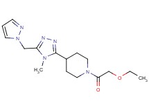 1-(ethoxyacetyl)-4-[4-methyl-5-(1H-pyrazol-1-ylmethyl)-4H-1,2,4-triazol-3-yl]piperidine
