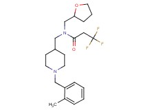 3,3,3-trifluoro-N-{[1-(2-methylbenzyl)-4-piperidinyl]methyl}-N-(tetrahydro-2-furanylmethyl)propanamide