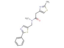N-methyl-2-(2-methyl-1,3-thiazol-4-yl)-N-[(2-phenyl-1,3-thiazol-5-yl)methyl]acetamide