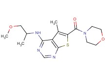 N-(2-methoxy-1-methylethyl)-5-methyl-6-(4-morpholinylcarbonyl)thieno[2,3-d]pyrimidin-4-amine