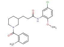 N-(5-chloro-2-methoxyphenyl)-3-[1-(2-methylbenzoyl)-3-piperidinyl]propanamide